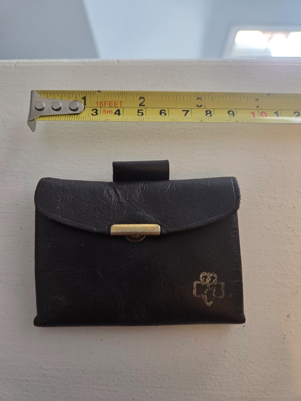 Vtg Girl Scouts Of America Leather Change Purse/Wallet w/Belt Loop