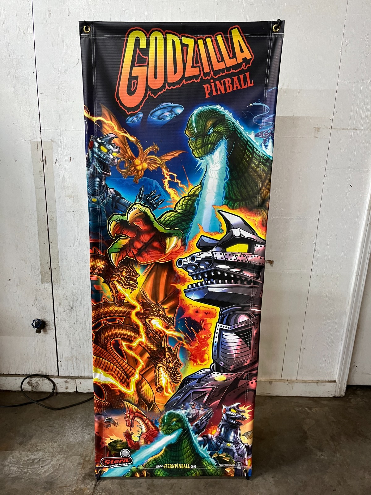 Godzilla Pinball Machine Banner 24' x 62'