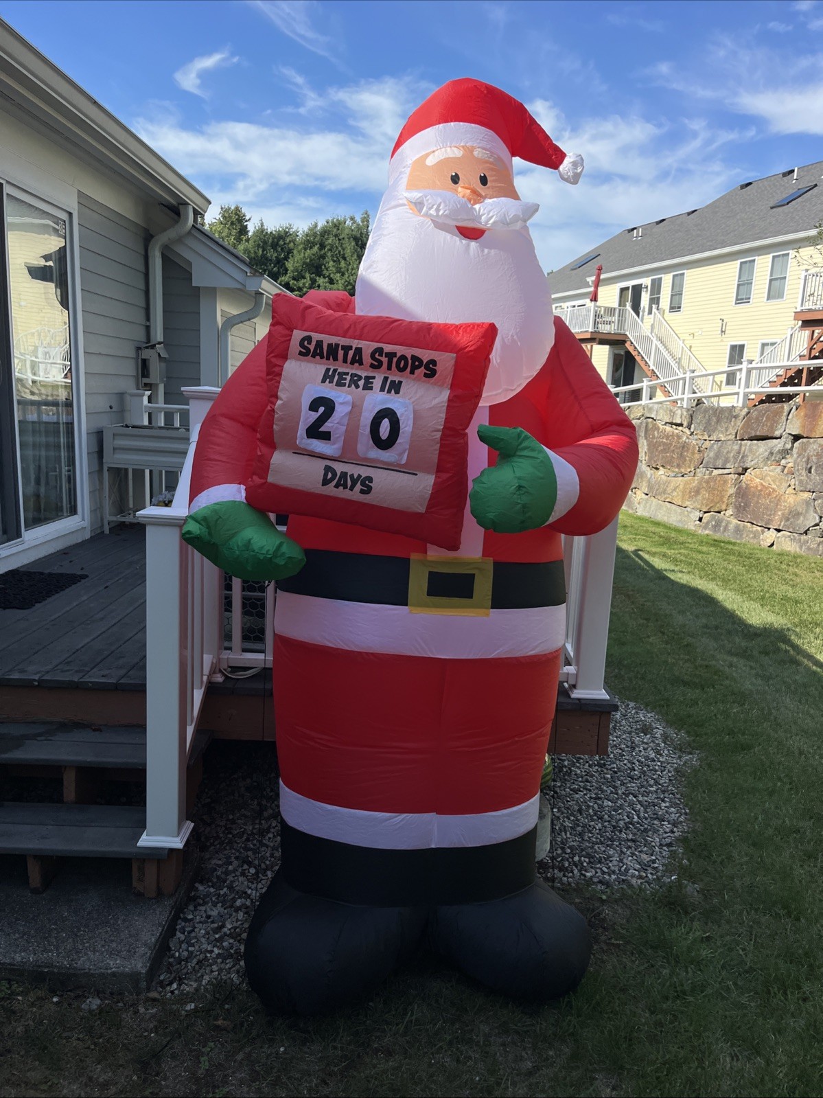 Santa Claus 12 Ft Airblown  Christmas Decoration “countdown to Xmas”