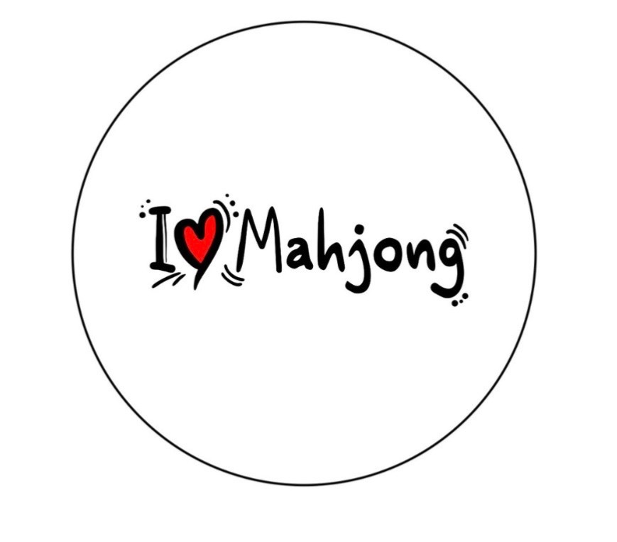 I Love Mahjong  2.25”  Pinback Button Pin Badge
