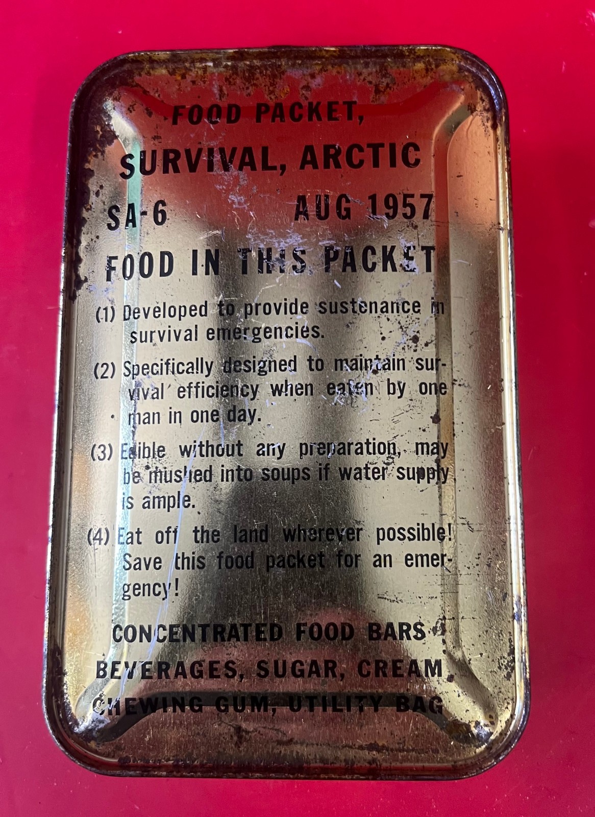 US AIR FORCE SA-6 ARCTIC BAIL OUT SURVIVAL RATION