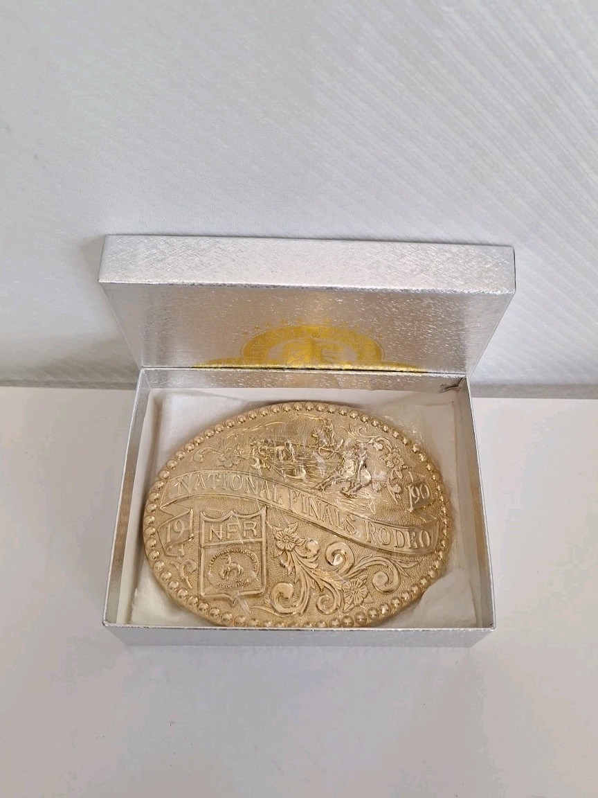 1990 National Finals Rodeo Belt Buckle Award Design Medals Commemorative #19