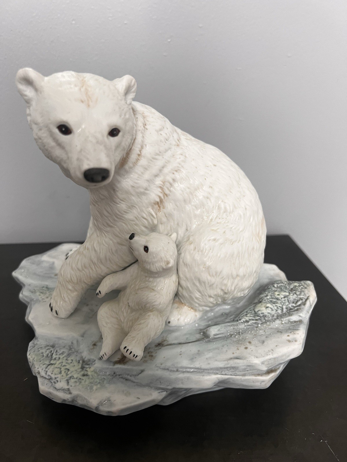 Vintage 1990 Polar Expedition Collection Polar Bears Fine Porcelain Figurine