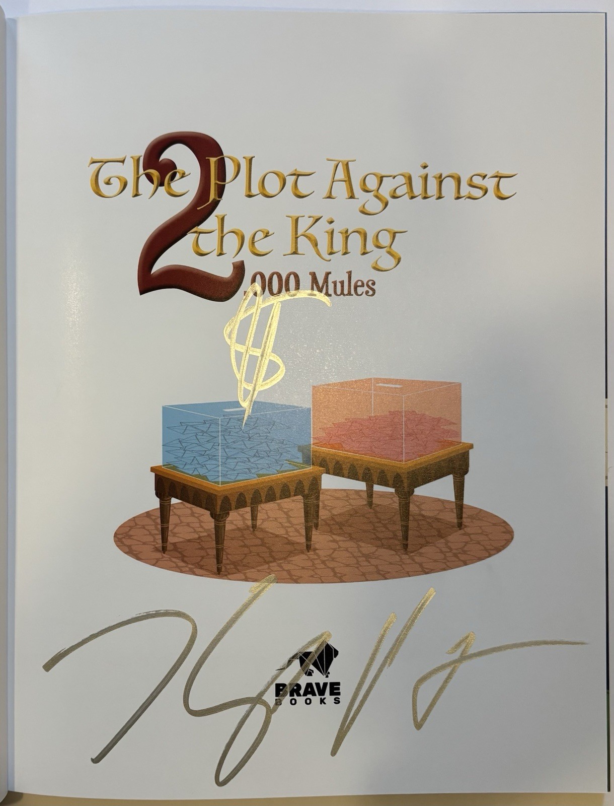 Kash Patel Autographed/Signed The Plot Against the King 2000 Mules Book JSA RARE