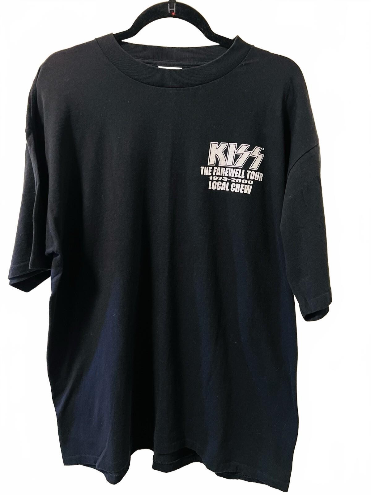 KISS Crew Shirt Farwell Tour 1973-2000 All Sport Events Tag
