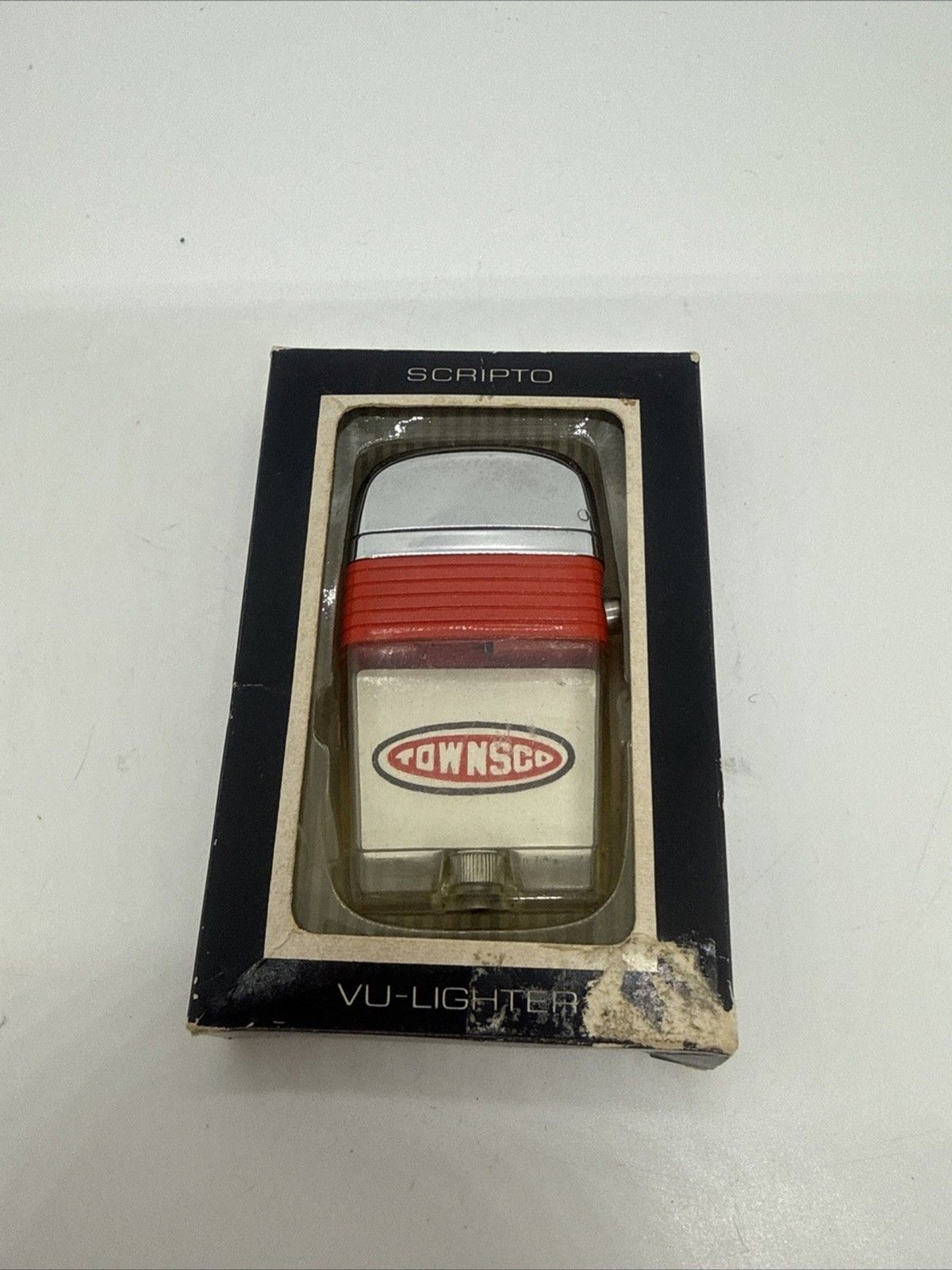Vintage Scripto VU-Lighter Red Band Townsco Advertising NOS New in Box