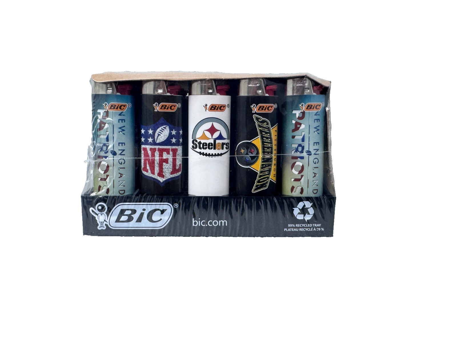 BIC,Pittsburgh Steelers & NE Patriots BIC Lighters - 50 Pack Special Edition.