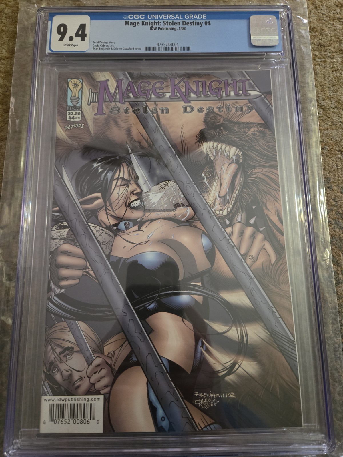 Mage Knight Stolen Destiny #4 IDW Publishing CGC 9.4 White Pages