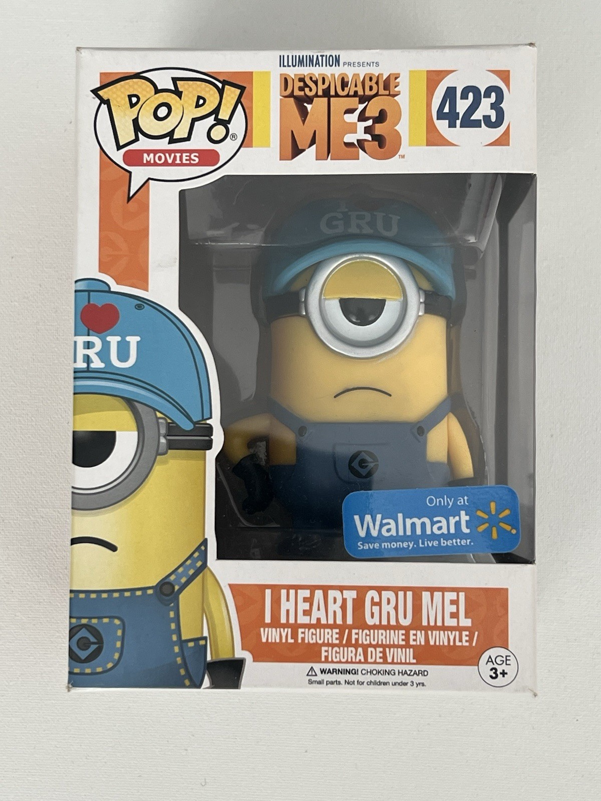 Funko Pop Despicable Me 3 I Heart Gru Mel Walmart Exclusive 423 Movies Vinyl