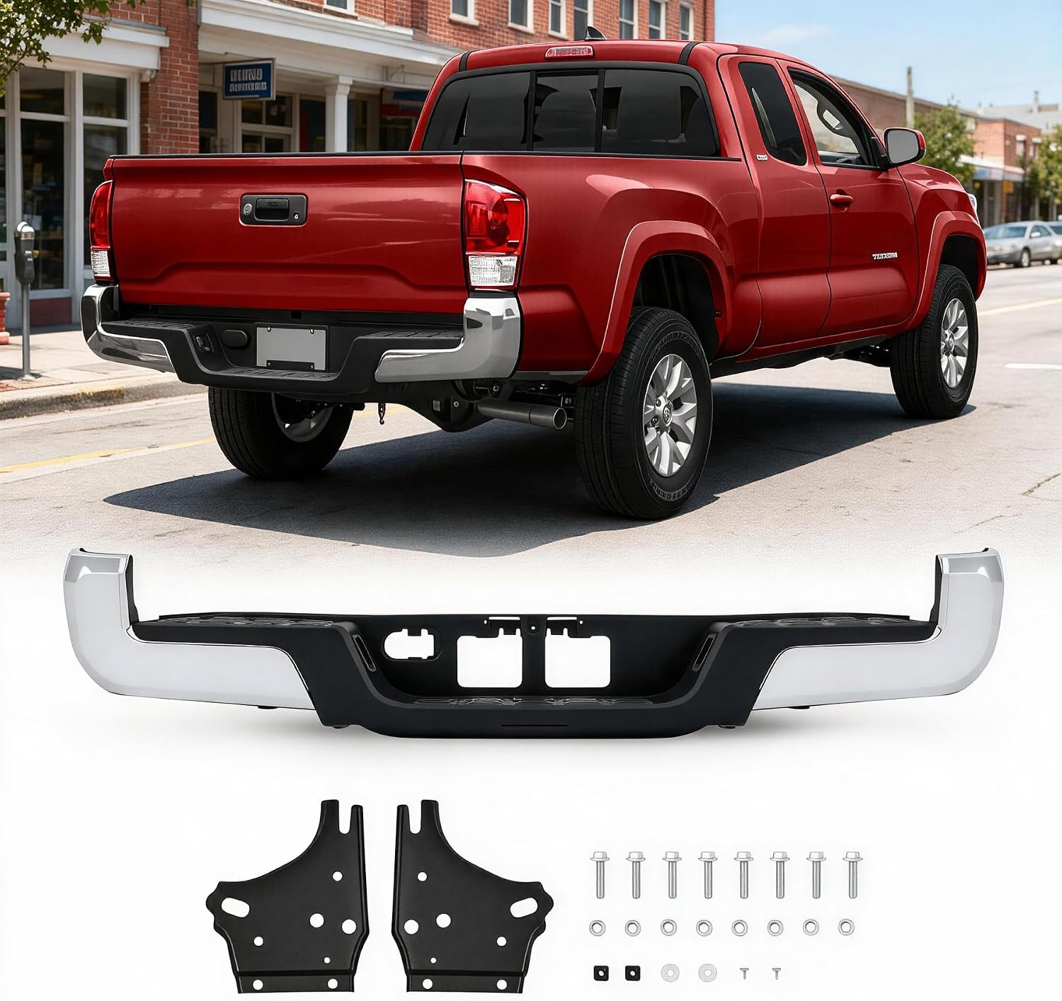 Rear Bumper for 2016 2017 2018 2019 2020 2021 2022 2023 Toyota Tacoma
