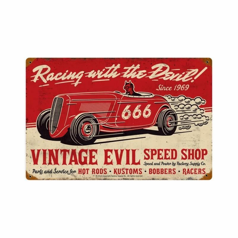 VINTAGE EVIL SPEED SHOP DEVIL CAR RACING 18\