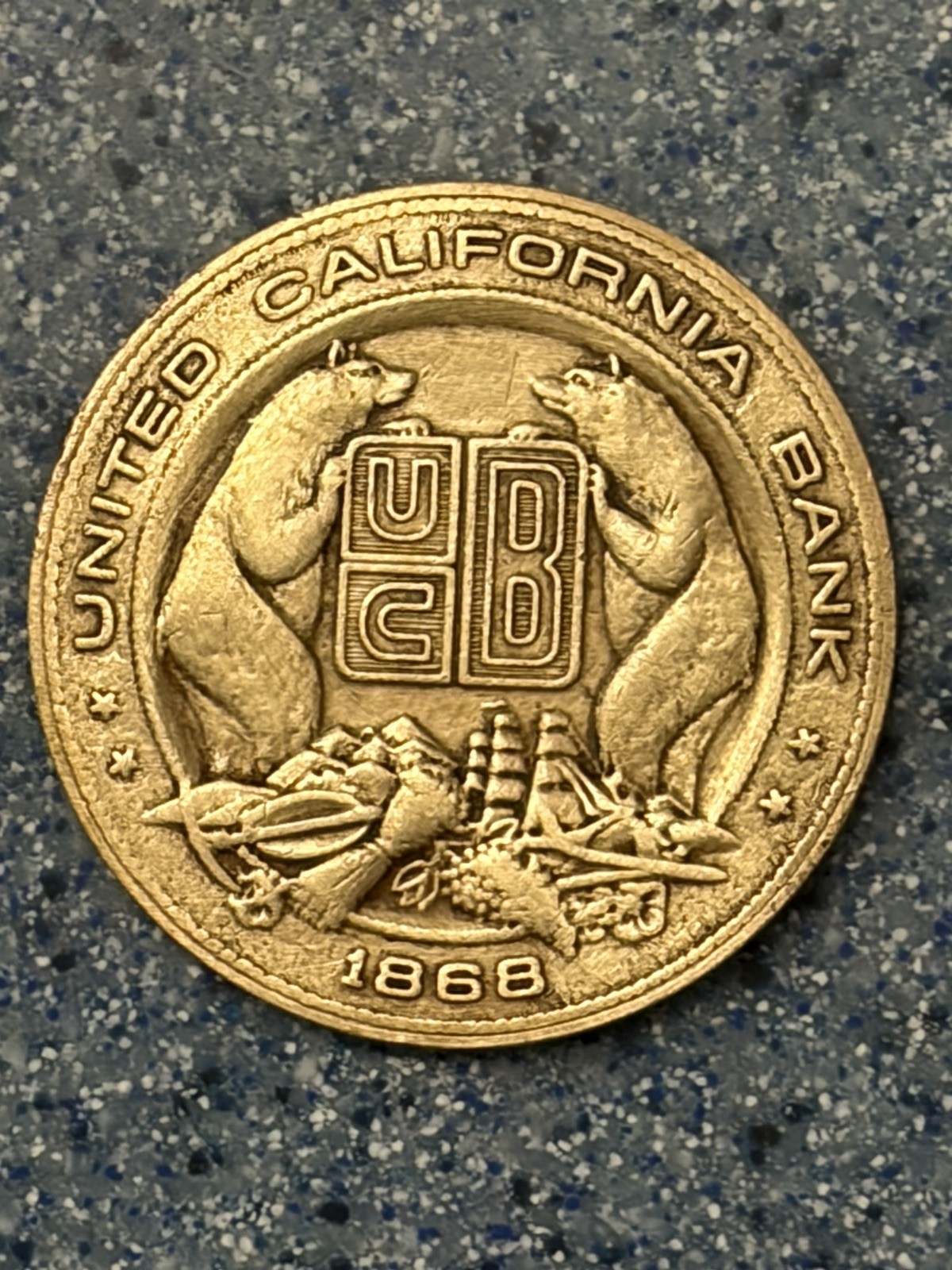 United California Bank-1868-Atlantic-Whittier Office-Vintage Commemorative Token