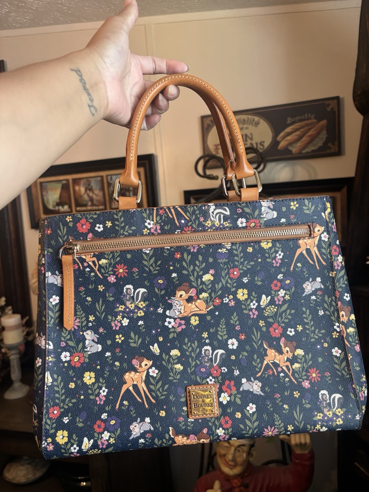 RARE-HTF-Limited Edition Dooney & Bourke Disney 2023 Bambi Satchel Bag