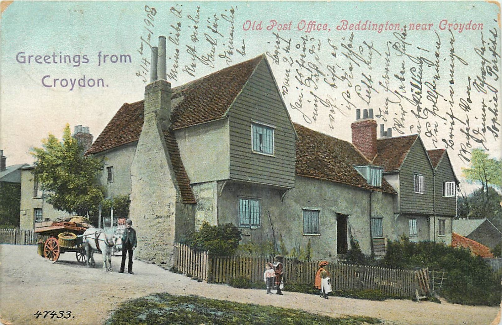 1908 UK Croydon Street Scene people occupation #47433 Postcard 26-4280