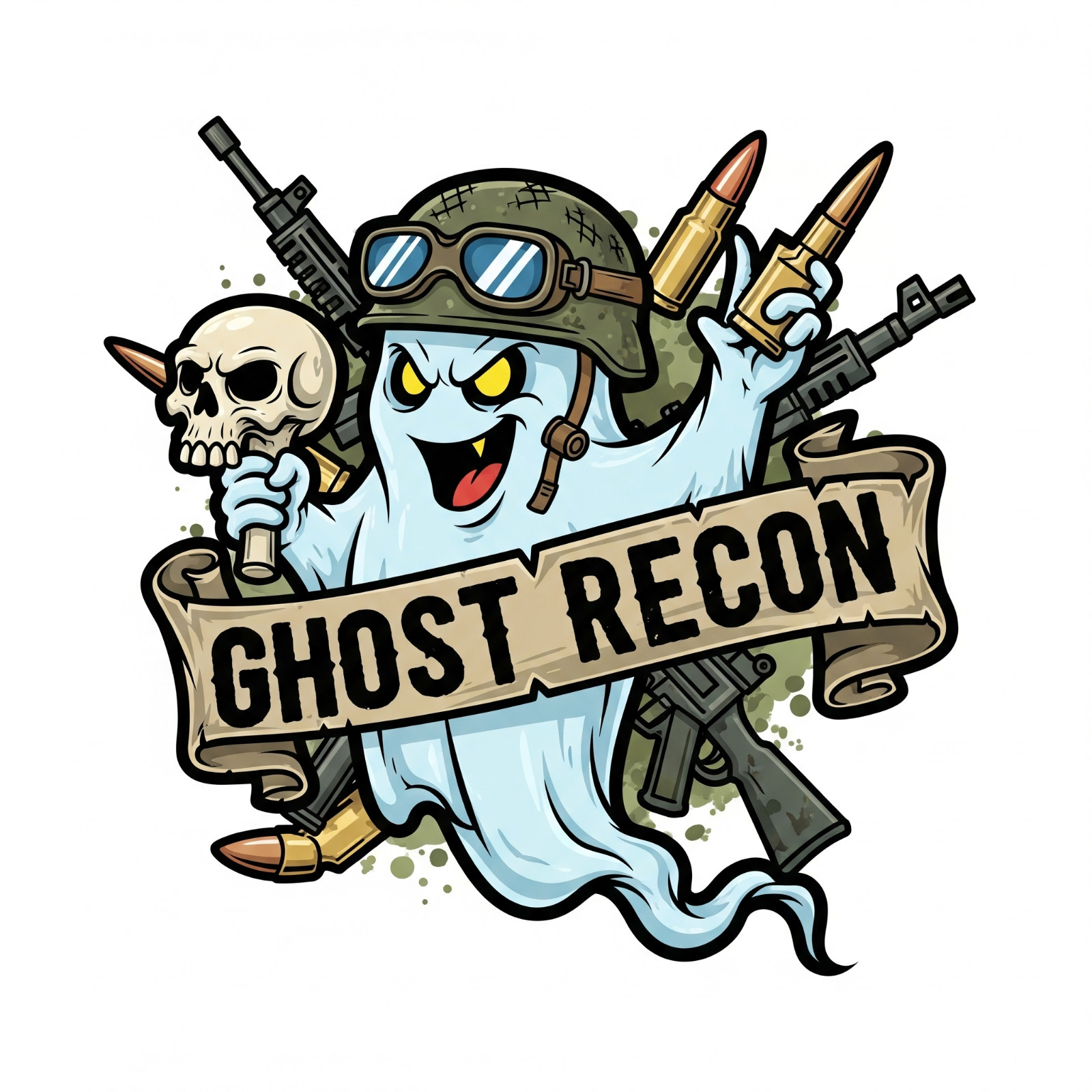 Ghost Recon Military Gamer Halloween Tactical Prior Service 4