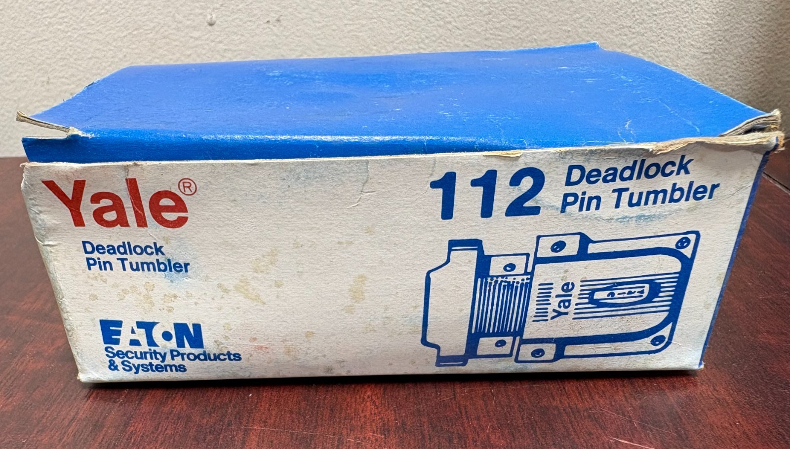Vintage Yale 112 Deadlock Rim Lock Original Box 