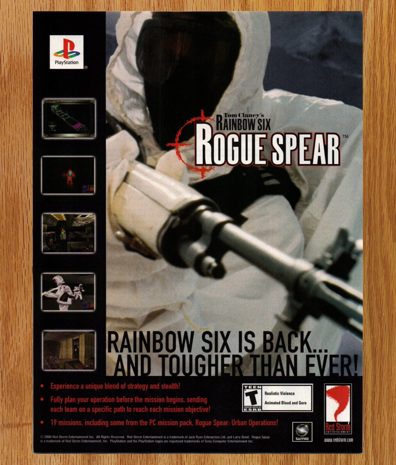 Tom Claney's Rainbox Six Rogue Spear - Game Print Ad / Poster Promo Art 2001