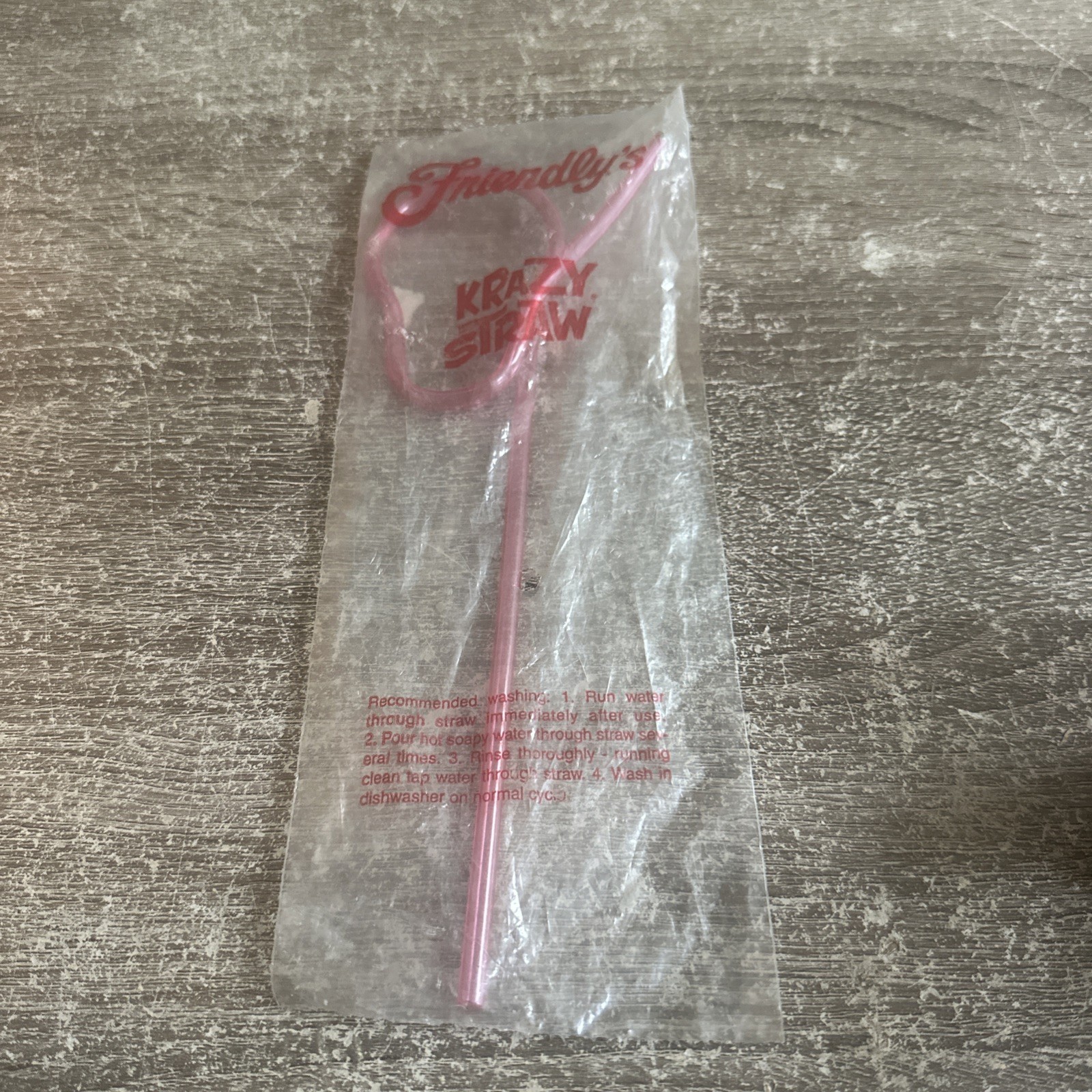 NEW Vintage Friendly’s Restaurant Krazy Straw NIP