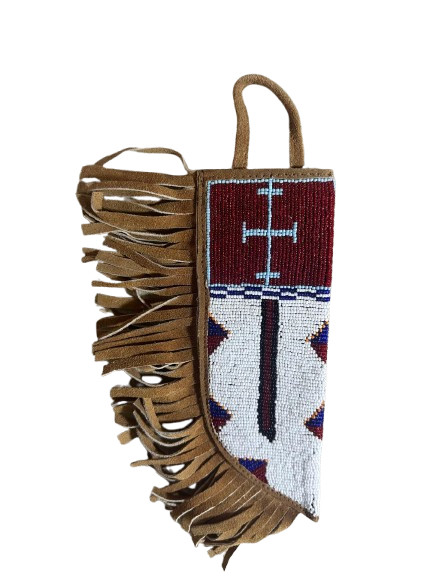 Indian beaded knife sheath- Handmade Native American style