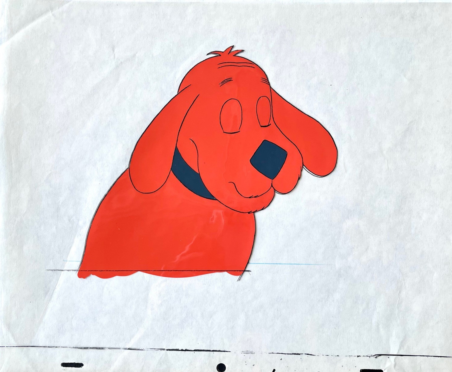 Vintage CLIFFORD THE BIG RED DOG Original Animation Production Cel, Hand Painted