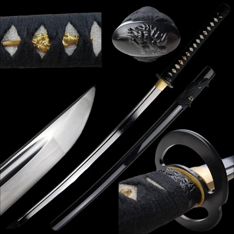 Musashi Silver Shirakawa Series Infinity Rings Hand Forged Samurai Katana Sword