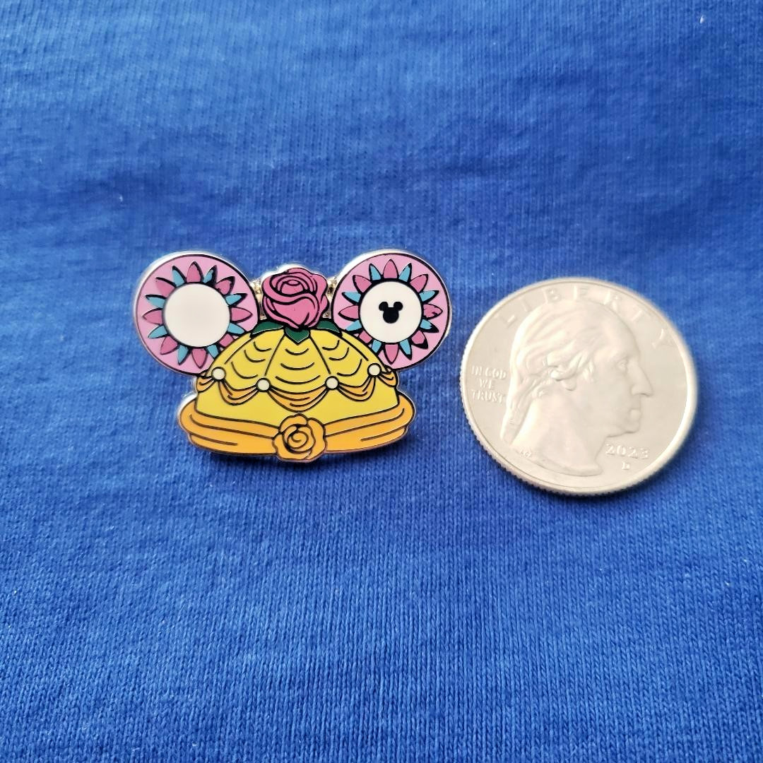 Disney Hidden Mickey Belle Beauty and the Beast Ear Hat Disneyland Pin 2024
