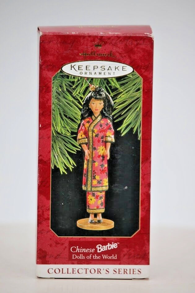 Vintage Hallmark Barbie Keepsake Christmas Ornament 1997 Chinese Barbie M17