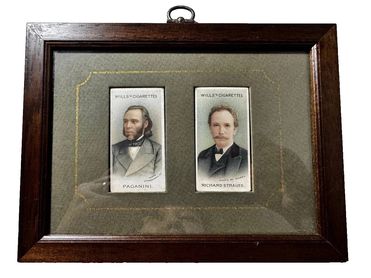 Wills Cigarettes Musical Celebrities Card Framed Paganini Richard Strauss 1912