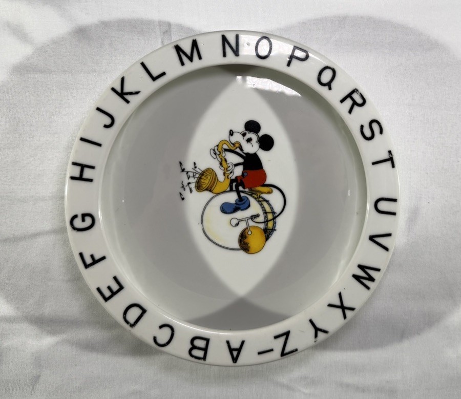 VINTAGE MICKEY MOUSE ABC ALPHABET BOWL WALTER E DISNEY C. 1930'S BAVARIA