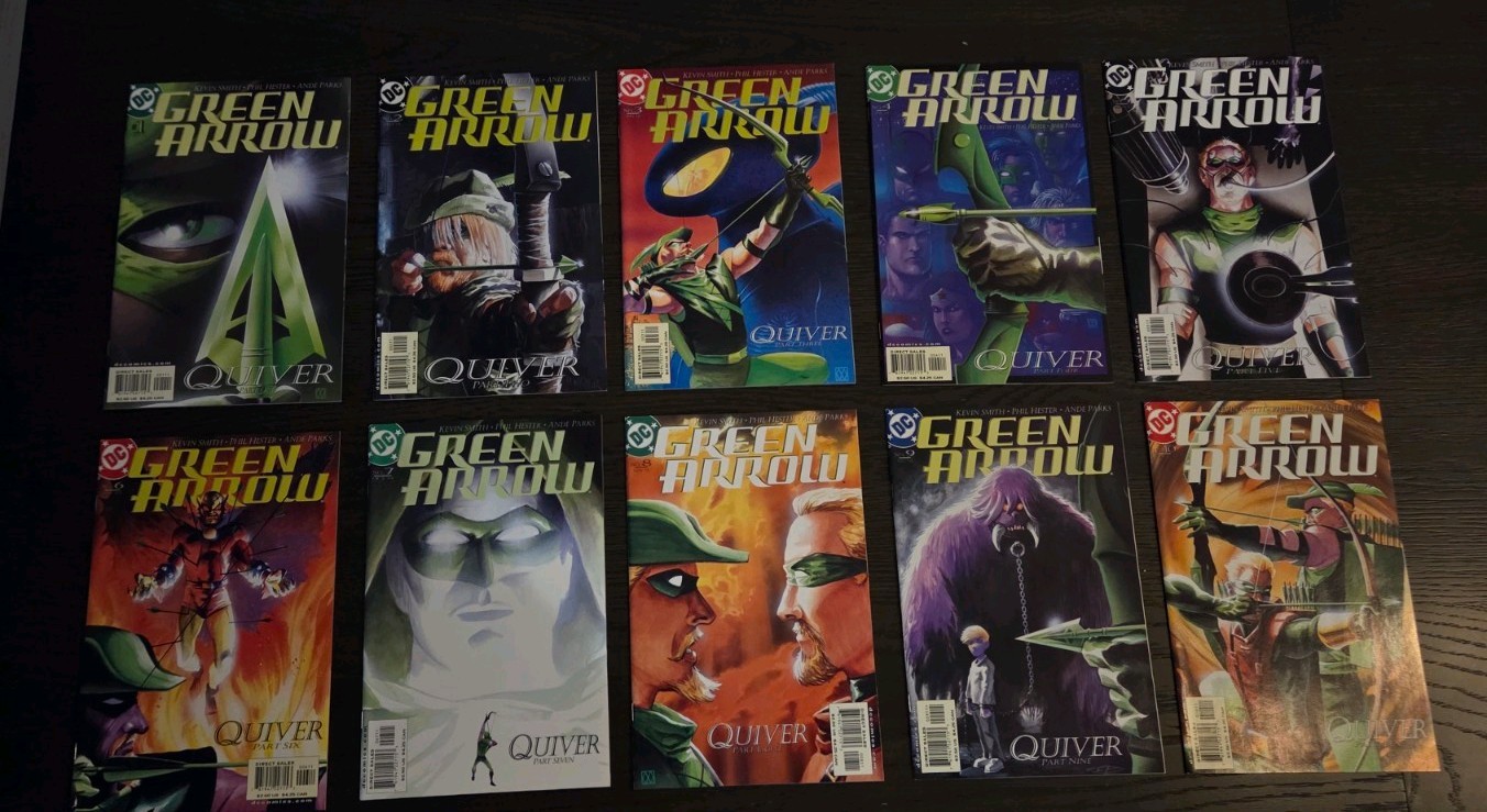 Green Arrow Quiver Complete Set #1-10 Kevin Smith  2001 DC VF 