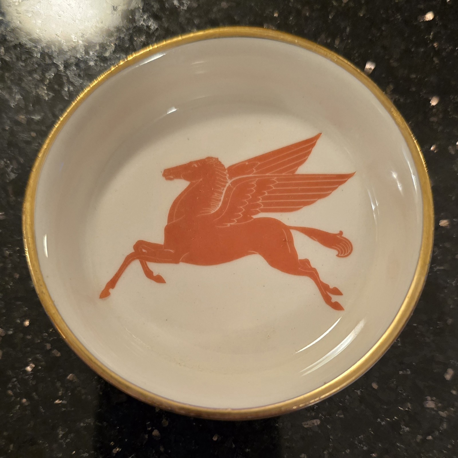 Vintage 1950-60’s Mobil Oil Pegasus Ceramic Tray Dish G. L. Harvale & Co 