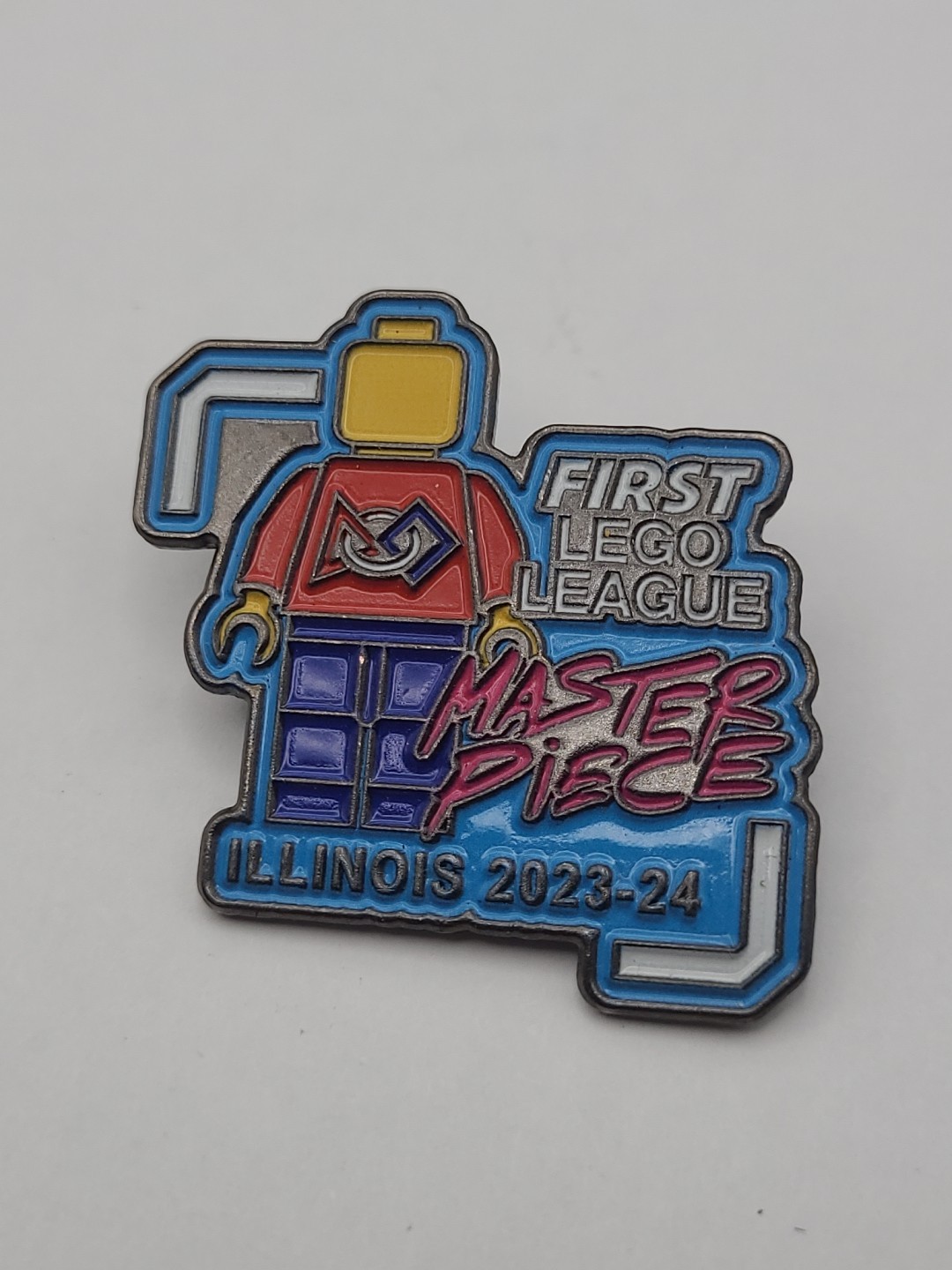 First Lego League Master Piece Pin Illinois 2023 2024 