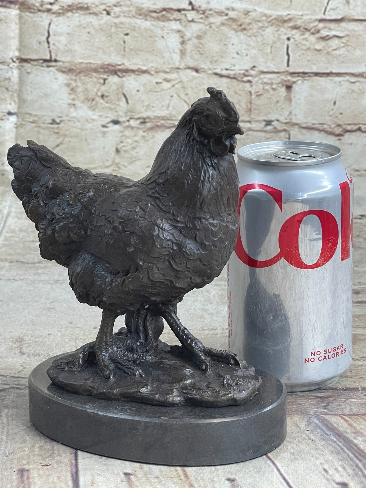 Handcrafted Abstract Modern Rooster Bronze Sculpture Crafted Milo Figurine Decor