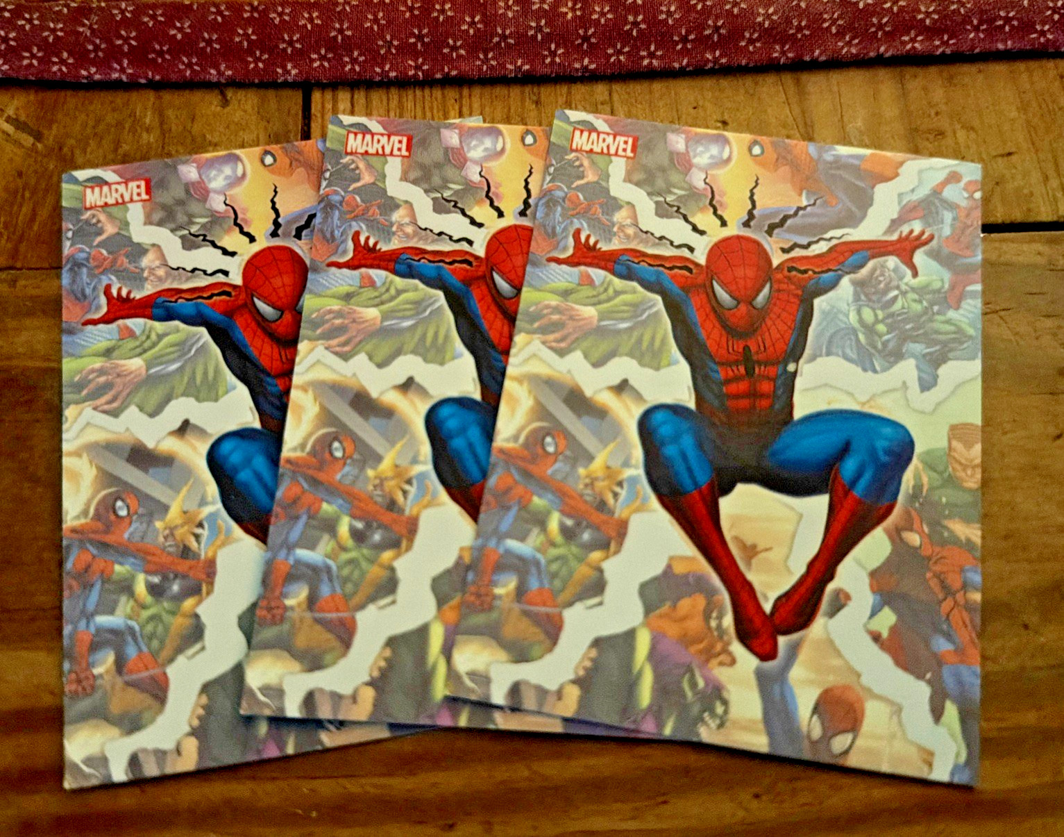 2013 Rittenhouse Marvel Greatest Battles #P1 Spider-Man Promo Lot Of 3