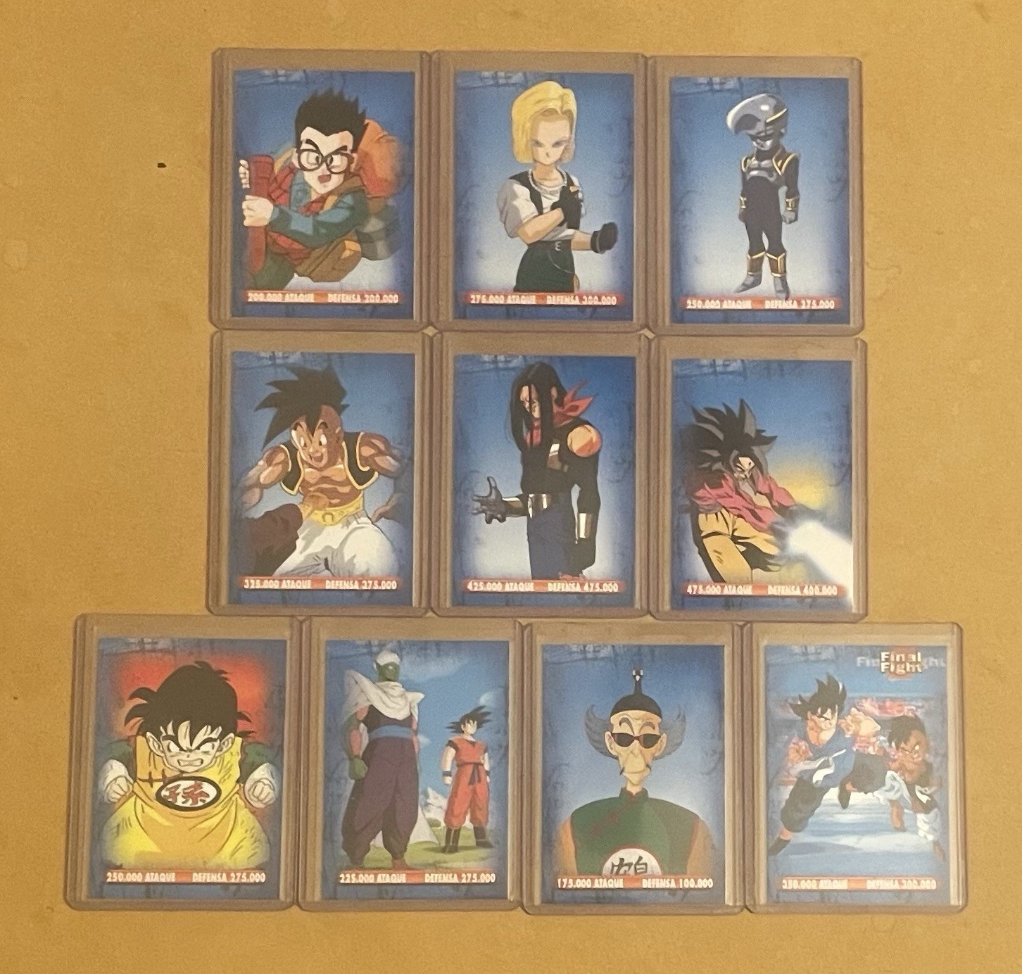 Vintage 1997 Panini Dragon Ball Anthology Power Force Lot Of 10 Cards