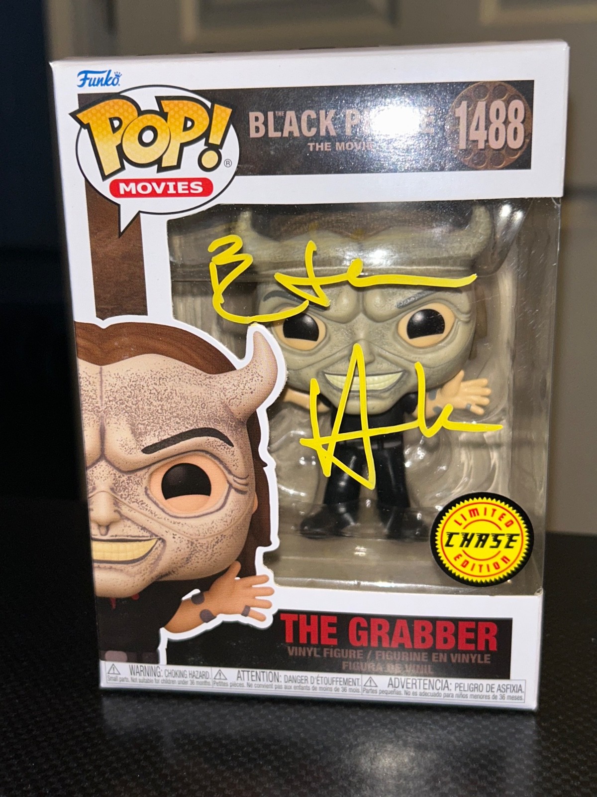 Funko Pop Black Phone The Grabber horror Chase signed by Ethan Hawke Beckett Wit