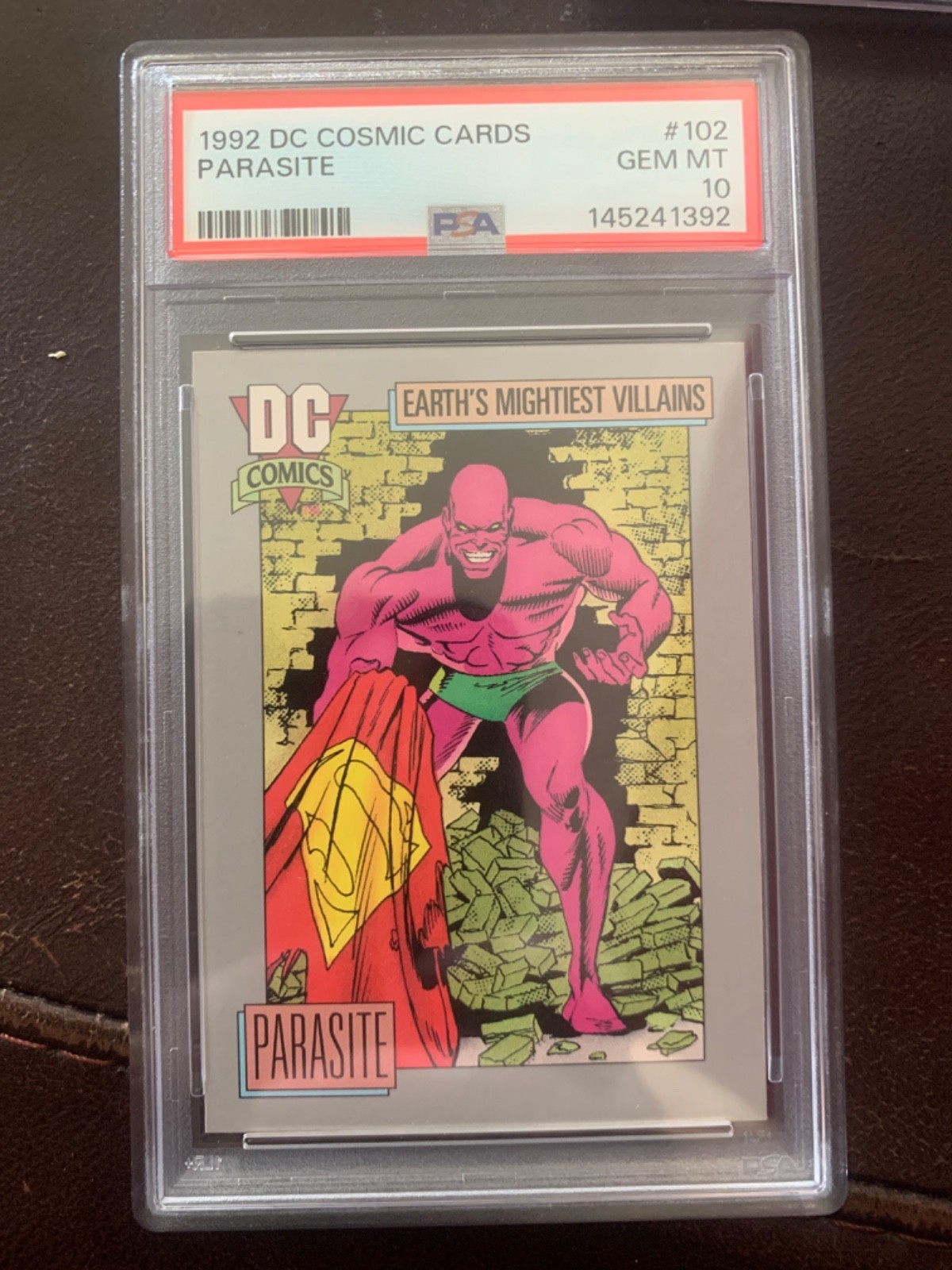 1992 DC Cosmic Cards Parasite #102 PSA 9 Mint