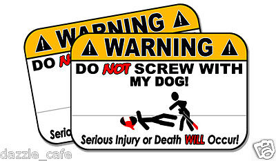 Funny Dog Stickers 4 pack stickers for protective pup parents  DNS109