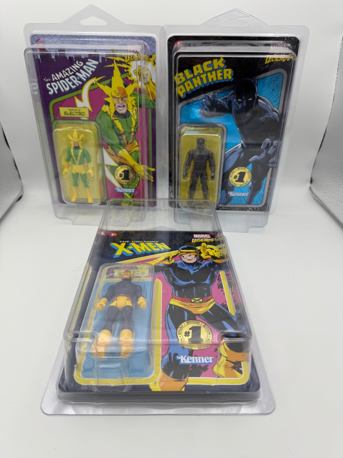 Marvel Legends Cyclops Black Panther Electro 1st Edition Kenner Retro Figures