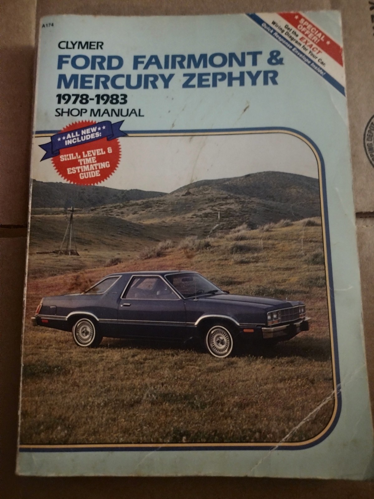 Vtg 1978-1983 Ford Fairmont & Mercury Zephyr repair Shop manual Haynes Cars