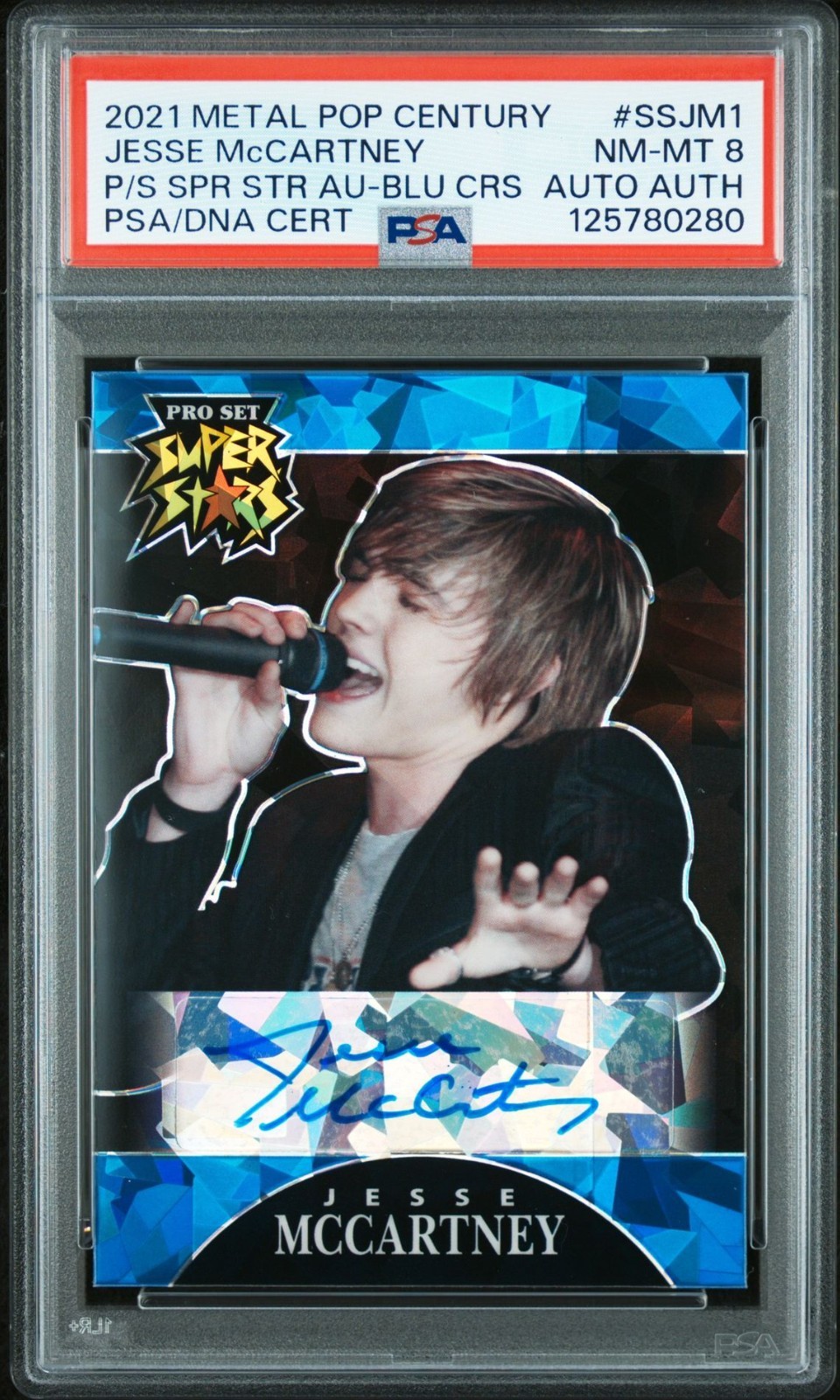 2021 LEAF METAL POP CENTURY PRO SET SUPER STARS JESSE MCCARTNEY AUTO #/20 PSA 8