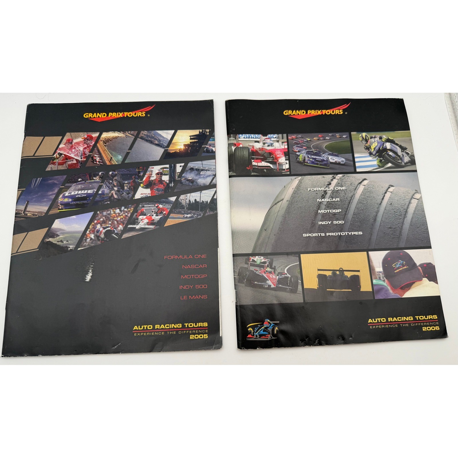 Grand Prix Tours 2005 2006 Brochures Formula 1 NASCAR MotoGP Indy 500 Lot of 2