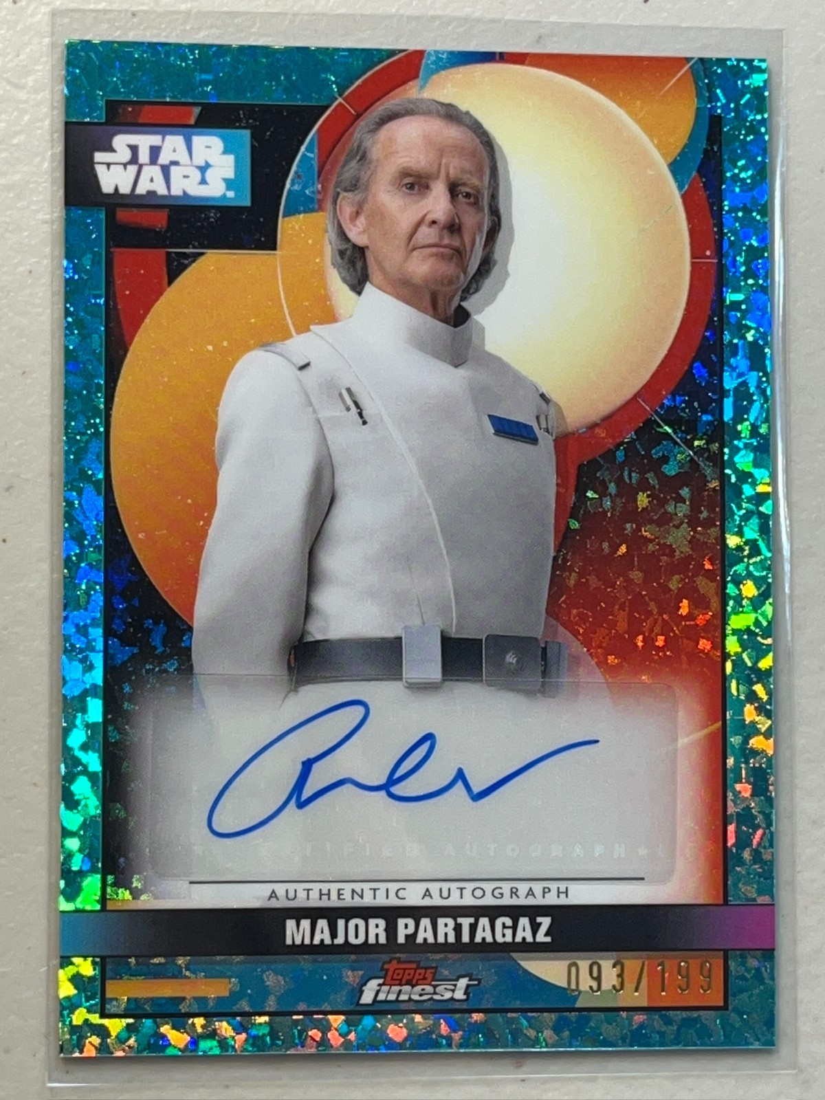 Anton Lesser as Major Partagaz 2025 Topps Star Wars Finest /199 Auto Autograph