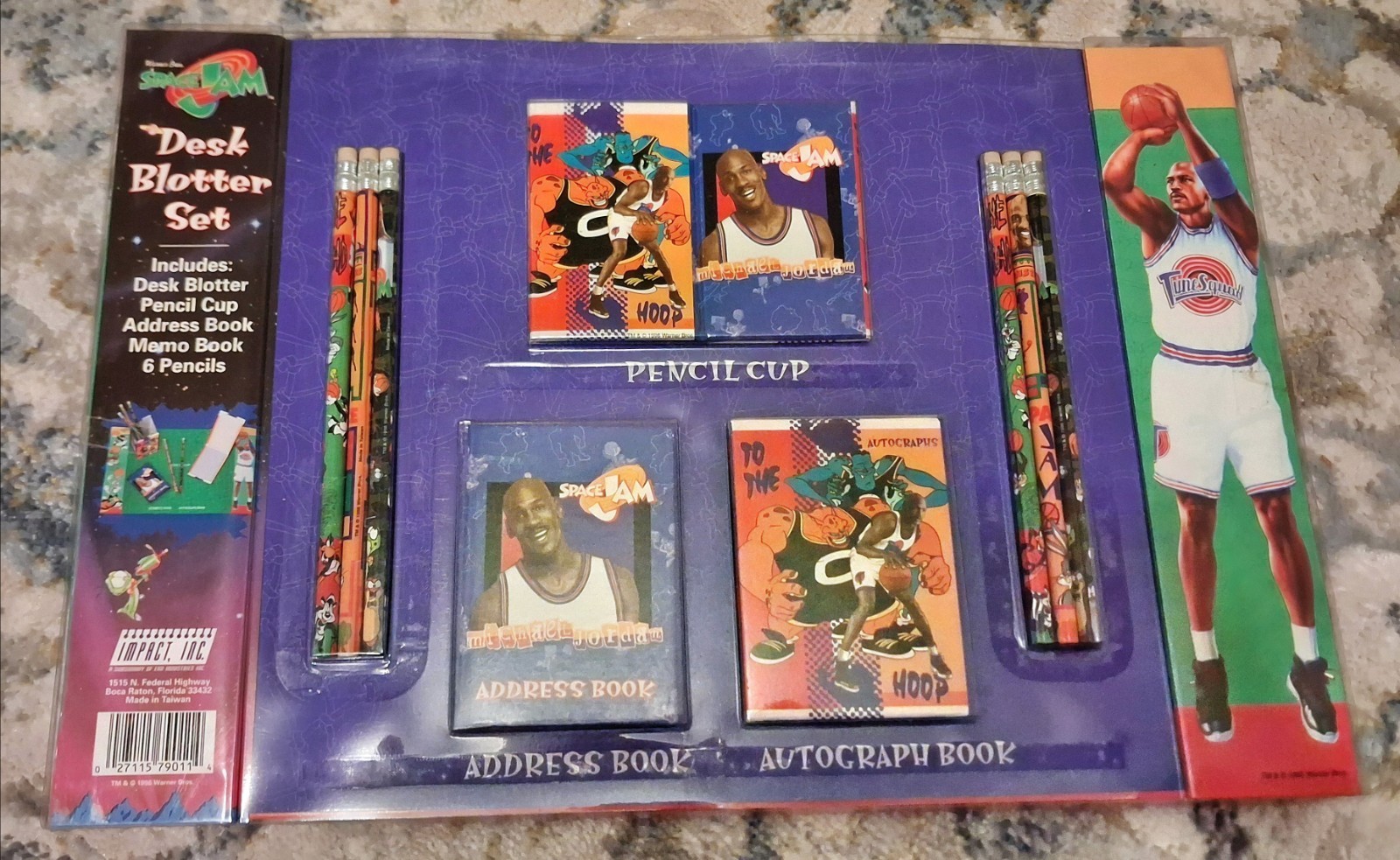 1996 Space Jam Blotter Set featuring Michael Jordan Space Jam from Warner Bros..