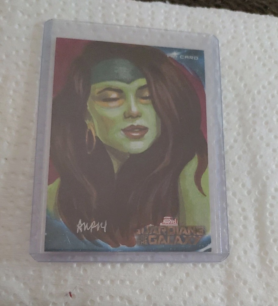 2014 MARVEL GUARDIANS OF THE GALAXY GAMORA SKETCH CARD 1/1 UPPERDECK ANP NM