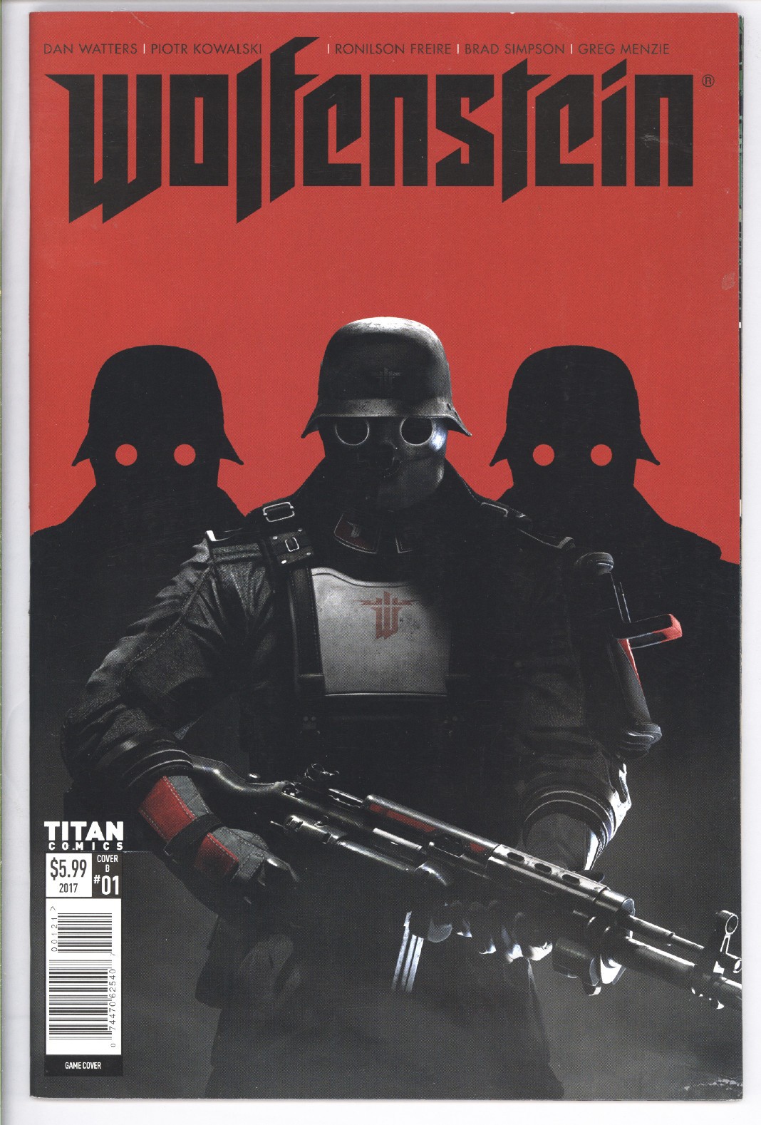 Wolfenstein #1 Cover B Video Game Cover 2017 NM 9.4