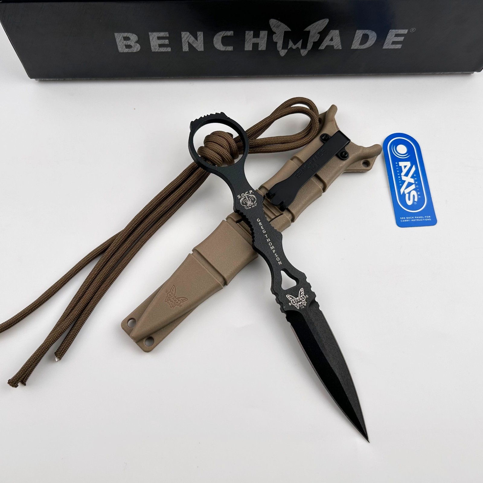 Benchmade SOCP Dagger 176BKSN Sand Sheath 440C Black Coated Fixed Blade Knife