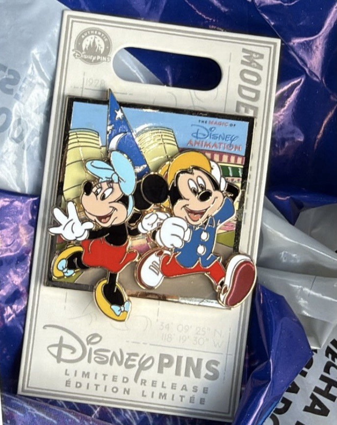 Disney Parks 2026 Magic Of Disney Animation Mickey And Minnie Mouse LR Pin New