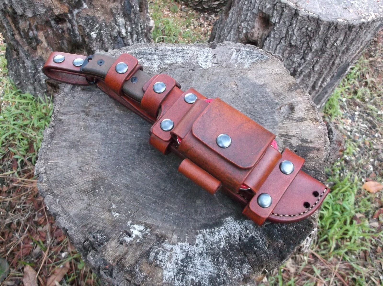 ESEE 6 CUSTOM LEATHER SHEATH (SHEATH ONLY) READ DESCRIPTION