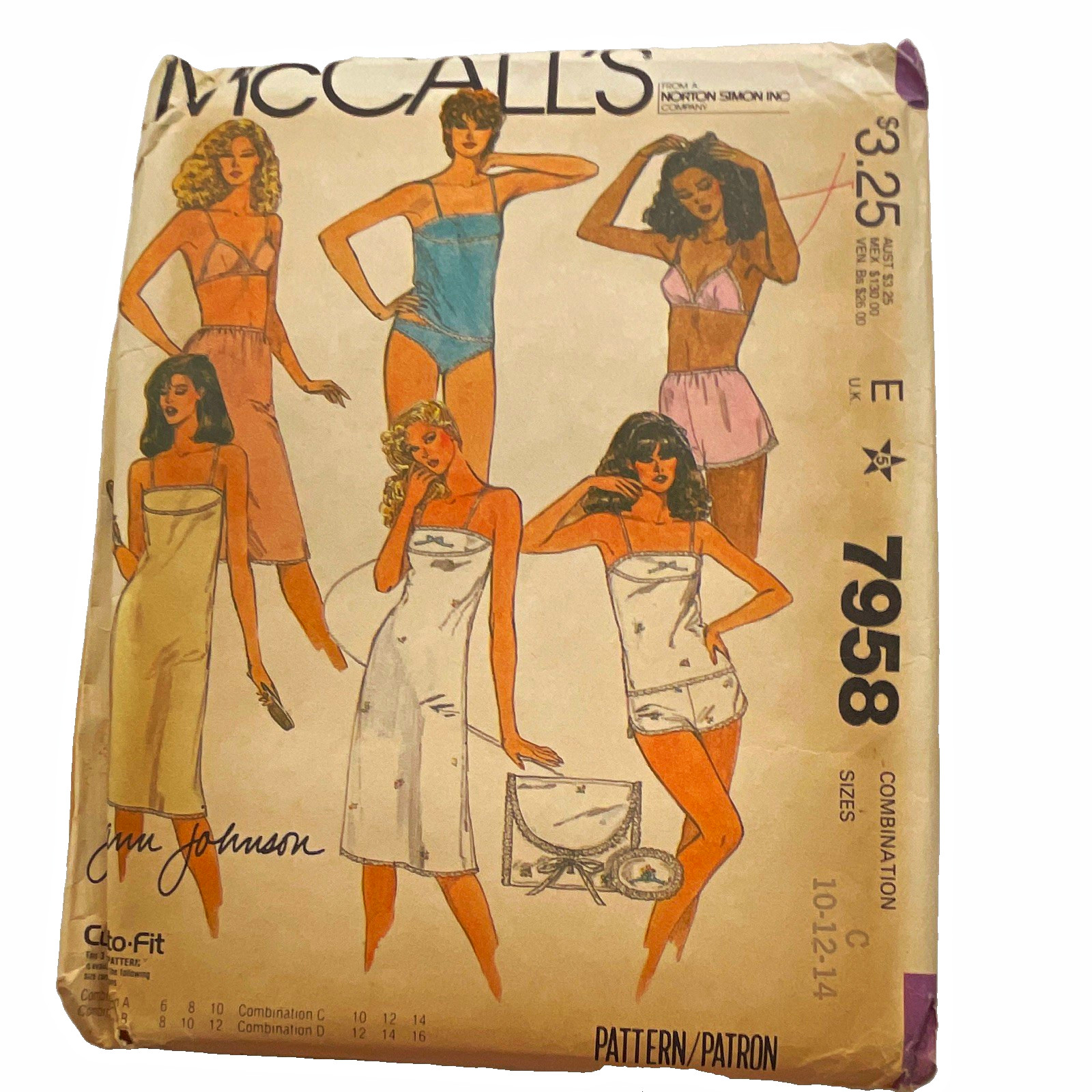 McCall\'s 7958 Women\'s Vintage Lingerie Sewing Pattern Slip Teddy Camisole